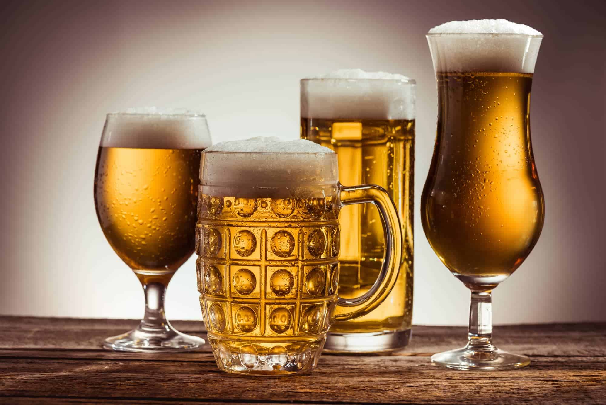 types of beer glasses